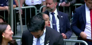 AOC, Mamdani interaction caught on cam at 9/11 memorial sparks online fury